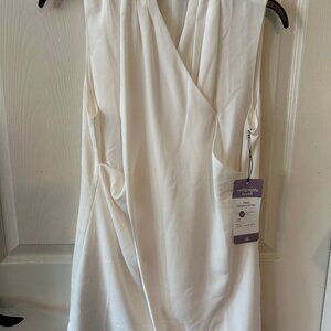 Cabi Ivory Sleeveless Wraparound Top Sz. 8